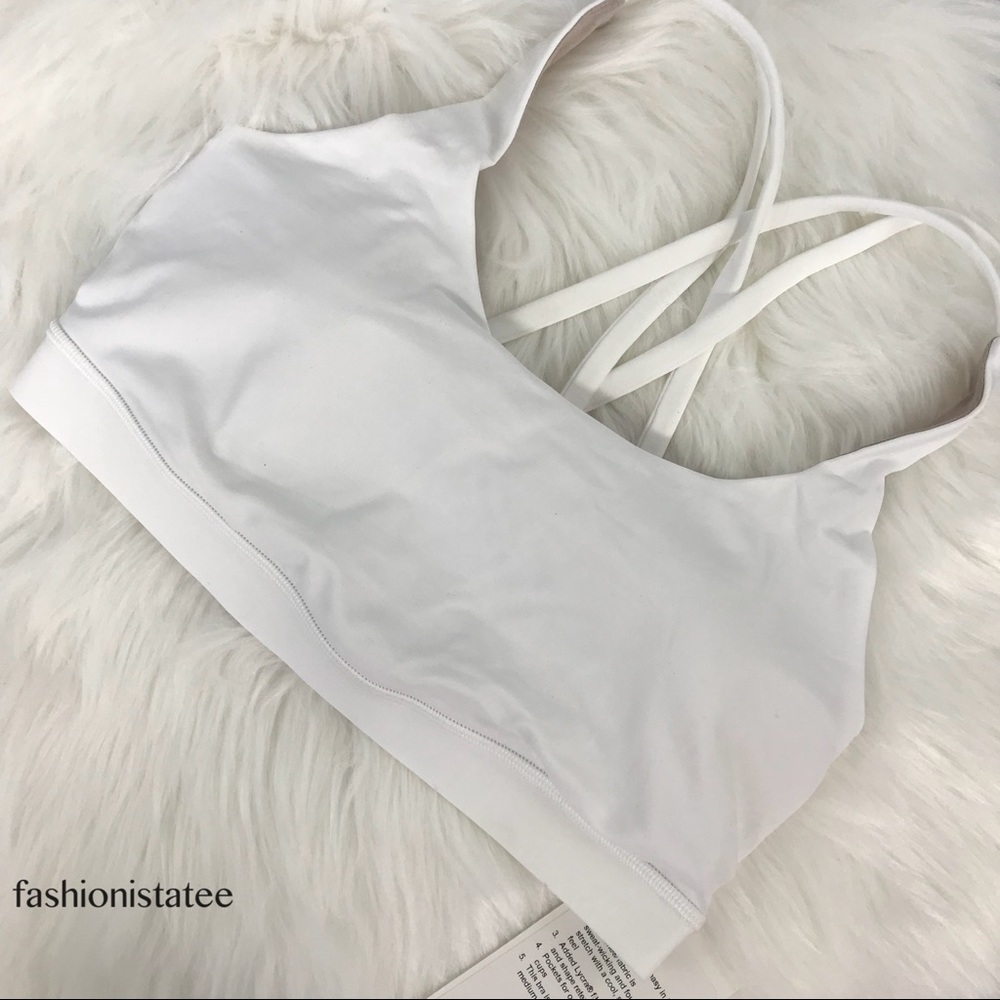 NWT white lululemon energy bra with pads size 8 - Picture 6 of 7
